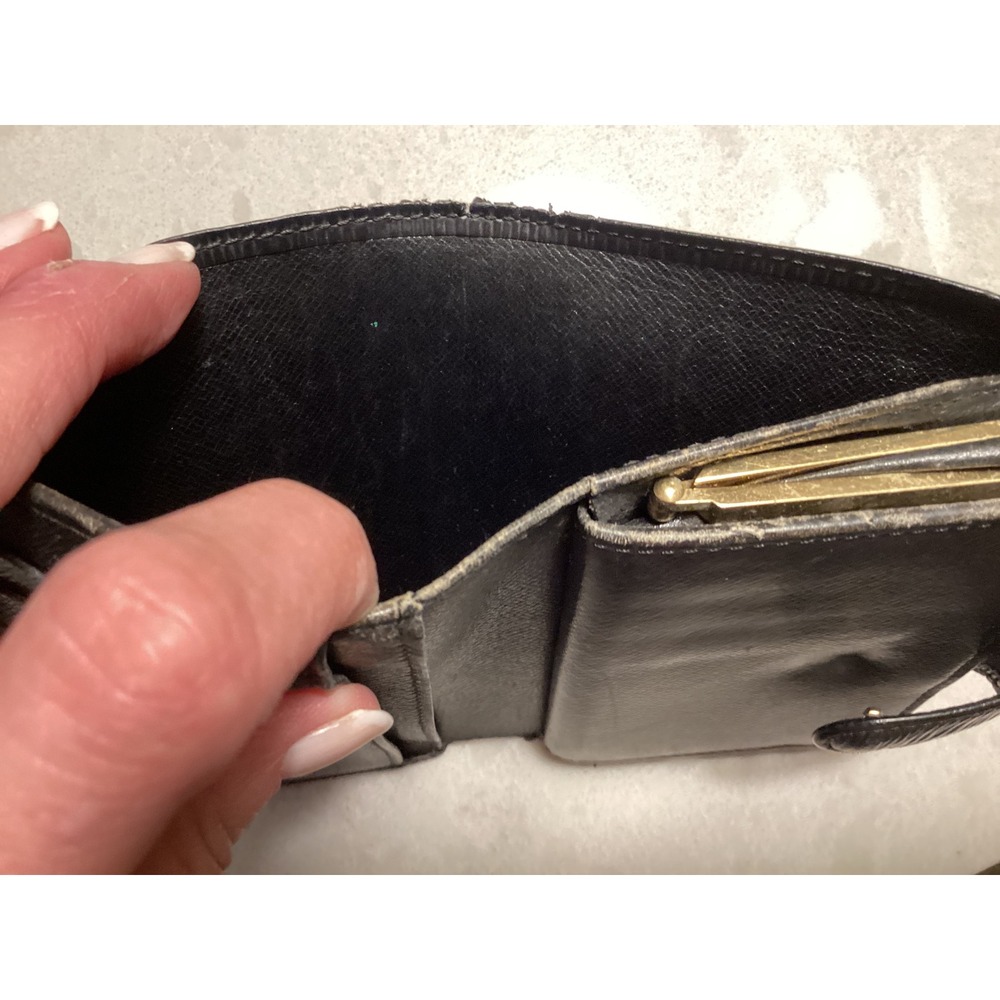 Louis Vuitton Epi Leather Bifold Wallet Coin Purse Black - Picture 5 of 16